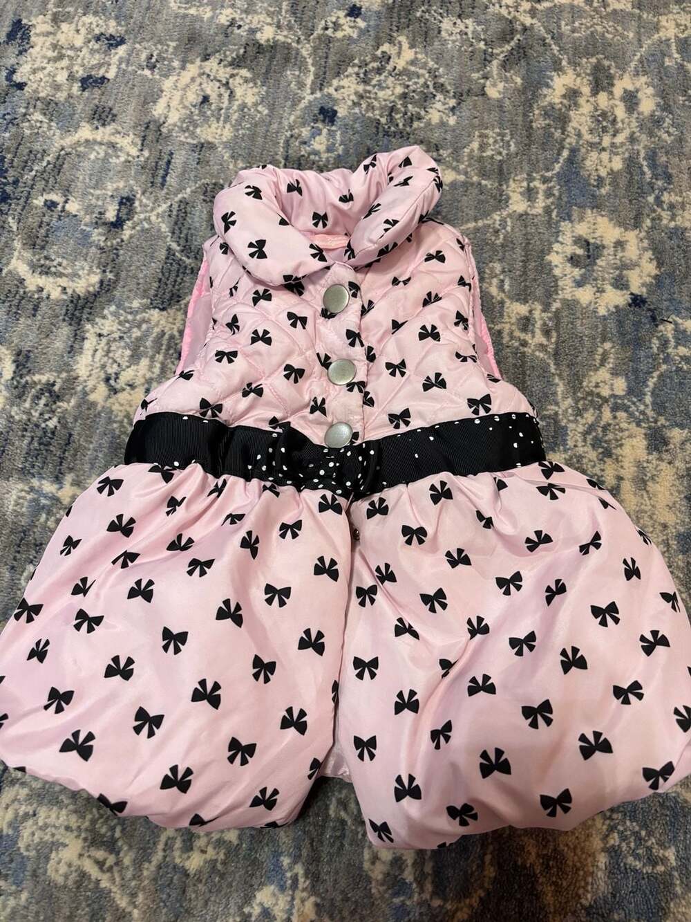 Kids Headquarters Vest Size 3T Pink Black Bows